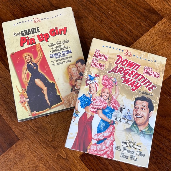 NEVER OPENED SEALED - BETTY GRABLE - PIN UP GIRL & DOWN ARGENTINE WAY - DVDS!! - Picture 1 of 8